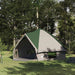 Cort Teepee cu acoperiș Verde și alb 490 x 410 x 210 cm - WALTI WALTI