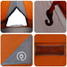 Cort Teepee cu acoperiș Gri și Portocalie 490 x 410 x 210 cm - WALTI WALTI