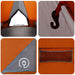 Cort Teepee cu acoperiș Gri și Portocalie 490 x 410 x 210 cm - WALTI WALTI
