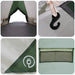 Cort Teepee cu acoperiș Verde și alb 490 x 410 x 210 cm - WALTI WALTI