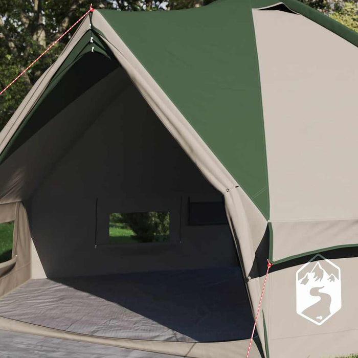 Cort Teepee cu acoperiș Verde și alb 490 x 410 x 210 cm - WALTI WALTI