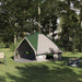 Cort Teepee cu acoperiș Verde și alb 490 x 410 x 210 cm - WALTI WALTI