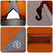 Cort Teepee cu acoperiș Gri și Portocalie 490 x 410 x 210 cm - WALTI WALTI