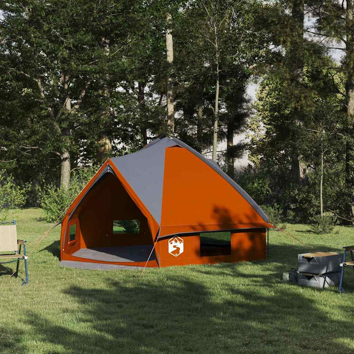 Cort Teepee cu acoperiș Gri și Portocalie 490 x 410 x 210 cm - WALTI WALTI