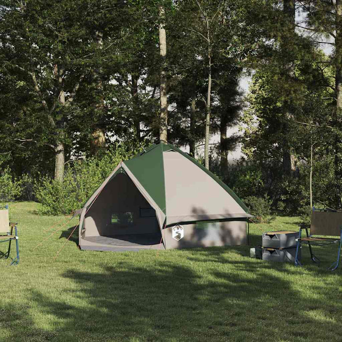 Cort Teepee cu acoperiș Verde și gri 490 x 410 x 210 cm - WALTI WALTI