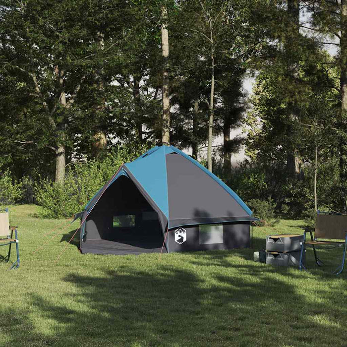 Cort Teepee cu acoperiș Albastru și Gri 490 x 410 x 210 cm - WALTI WALTI