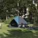 Cort Teepee cu acoperiș Albastru și Gri 490 x 410 x 210 cm - WALTI WALTI
