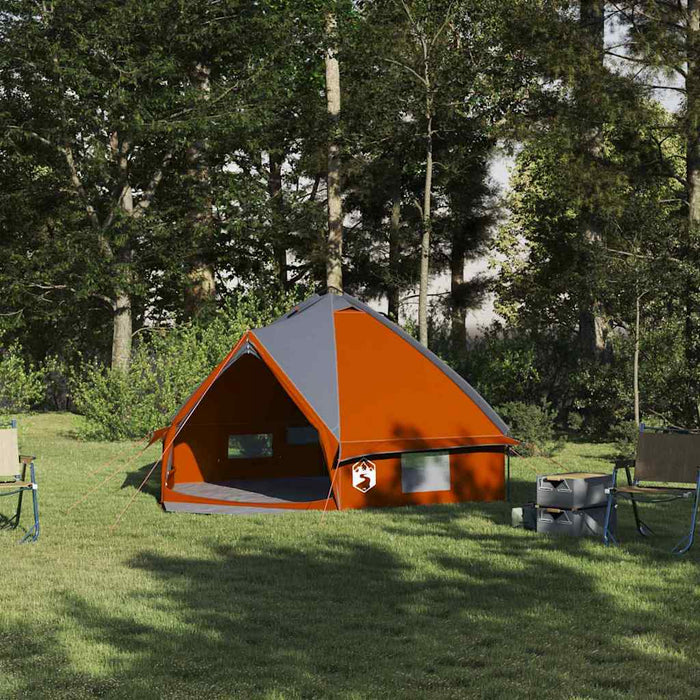 Cort Teepee cu acoperiș Gri și Portocalie 490 x 410 x 210 cm - WALTI WALTI