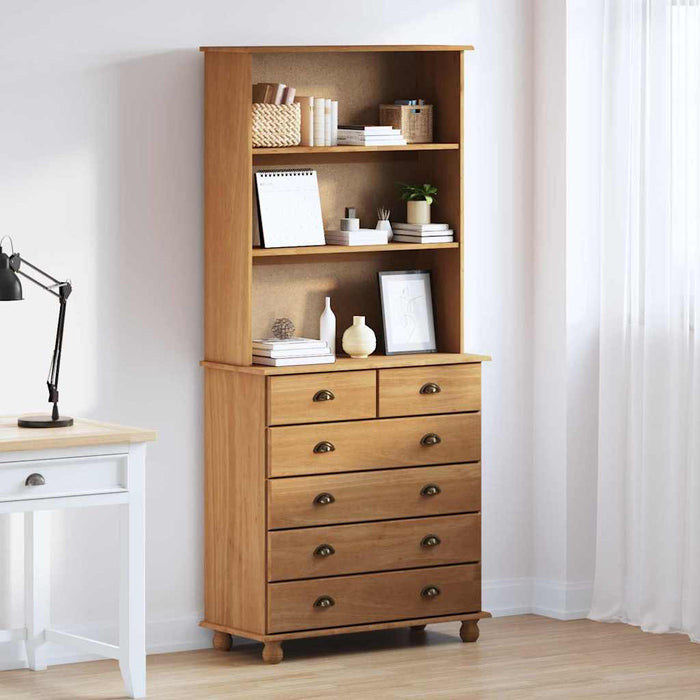 Hutch ASKIM Ceară de Miere 91 x 40 x 200,5 cm Lemn de pin masiv - WALTI WALTI