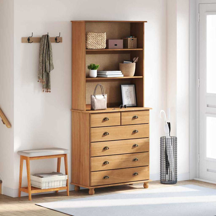 Hutch ASKIM Ceară de Miere 91 x 40 x 200,5 cm Lemn de pin masiv - WALTI WALTI