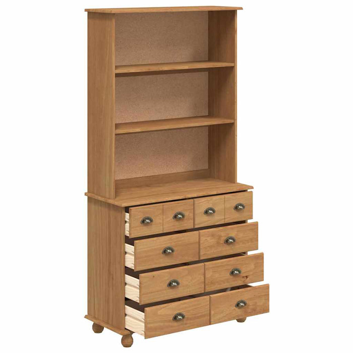 Hutch ASKIM Ceară de Miere 91 x 40 x 184 cm Lemn de pin masiv - WALTI WALTI