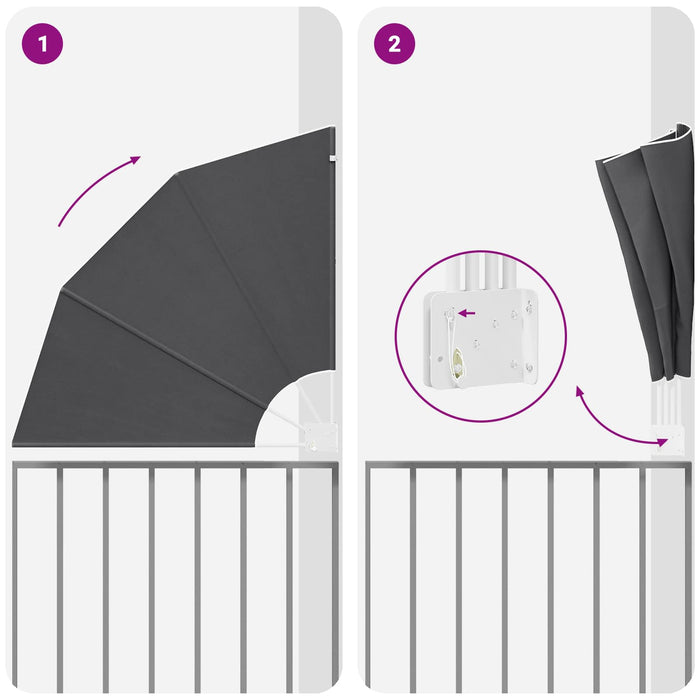 Ecran de intimitate pentru balcon 115 x 115 cm Poliester - WALTI WALTI