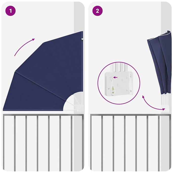 Ecran de intimitate pentru balcon 115 x 115 cm Poliester - WALTI WALTI