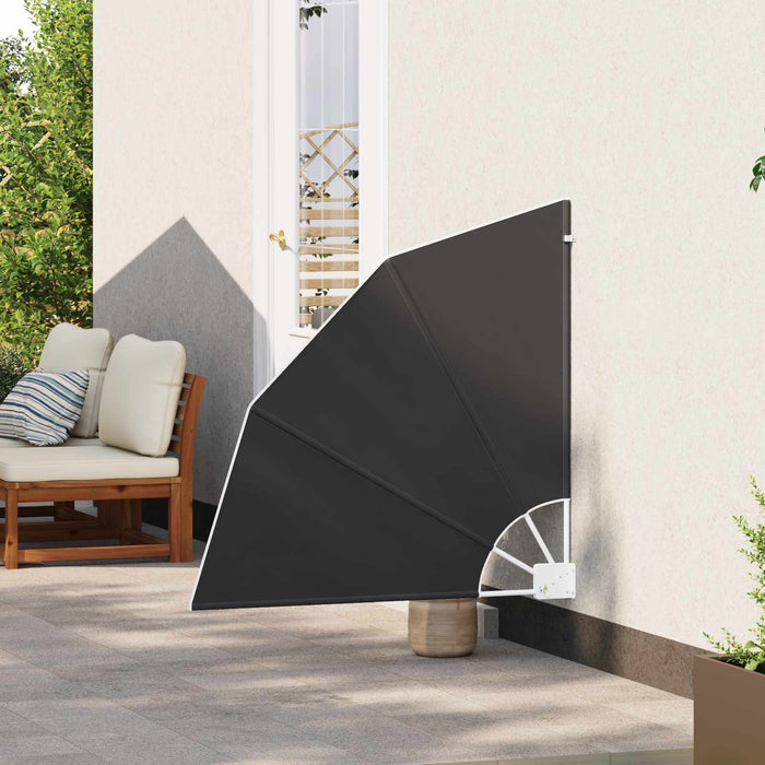 Ecran de intimitate pentru balcon 115 x 115 cm Poliester Negru - WALTI WALTI
