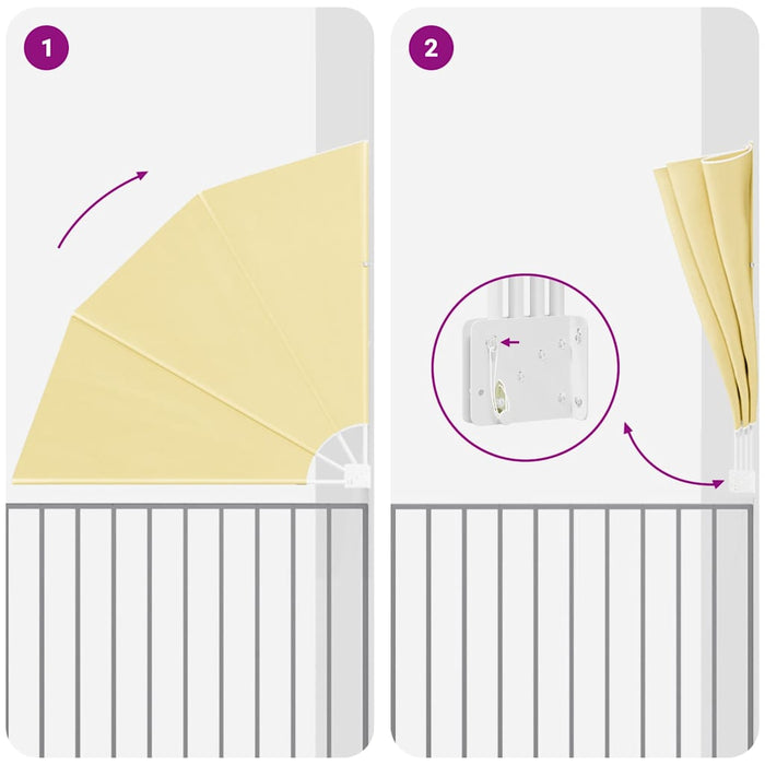 Ecran de intimitate pentru balcon Nisipiu 160 x 160 cm țesătură - WALTI WALTI