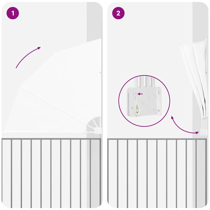 Ecran de intimitate pentru balcon Alb 160 x 160 cm Poliester - WALTI WALTI