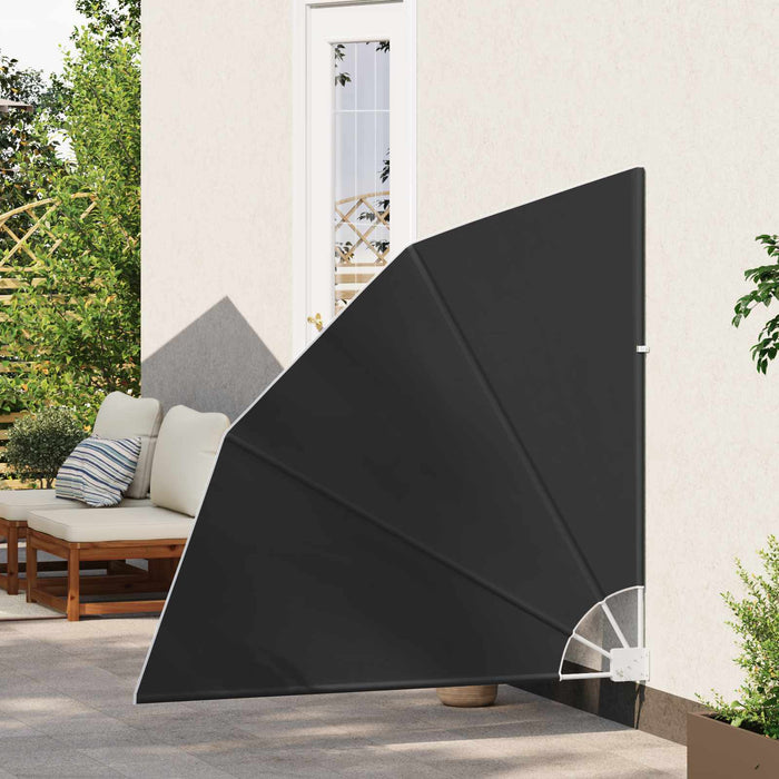 Ecran de intimitate pentru balcon 140 x 140 cm Poliester Negru WALTI