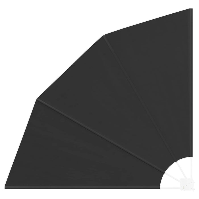Ecran de intimitate pentru balcon 140 x 140 cm Poliester Negru WALTI