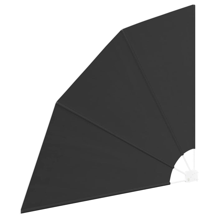Ecran de intimitate pentru balcon 140 x 140 cm Poliester Negru WALTI