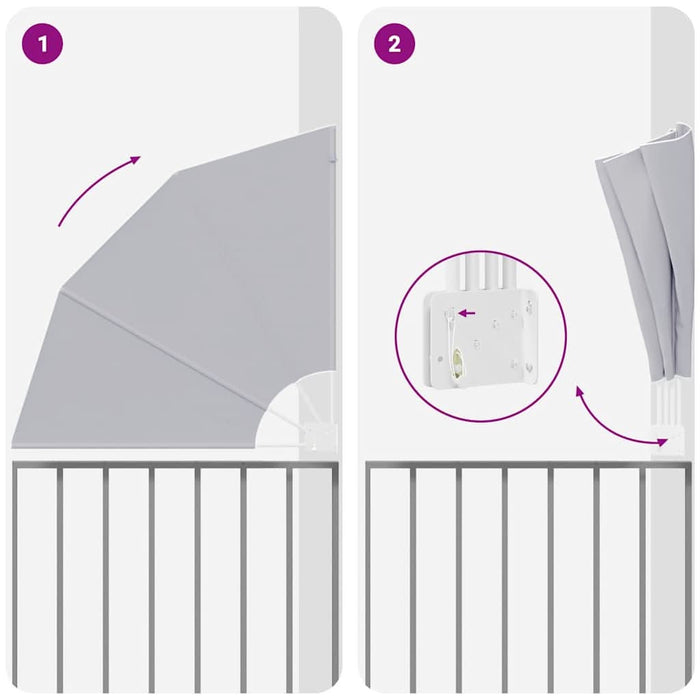 Ecran de intimitate pentru balcon Gri 115 x 115 cm Poliester - WALTI WALTI