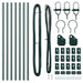Stâlp de gard. 7 pcs Verde Oțel - WALTI WALTI