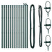 Stâlp de gard. 13 pcs Verde Oțel - WALTI WALTI