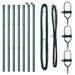 Stâlp de gard. 7 pcs Verde Oțel - WALTI WALTI