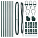 Stâlp de gard. 7 pcs Verde Oțel - WALTI WALTI