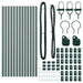 Stâlp de gard. 13 pcs Verde Oțel - WALTI WALTI