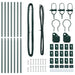 Stâlp de gard. 7 pcs Verde Oțel - WALTI WALTI