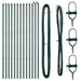 Stâlp de gard. 13 pcs Verde Oțel - WALTI WALTI