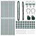 Stâlp de gard. 13 pcs Verde Oțel - WALTI WALTI