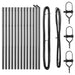 Stâlp de gard. 13 pcs Gri Oțel - WALTI WALTI