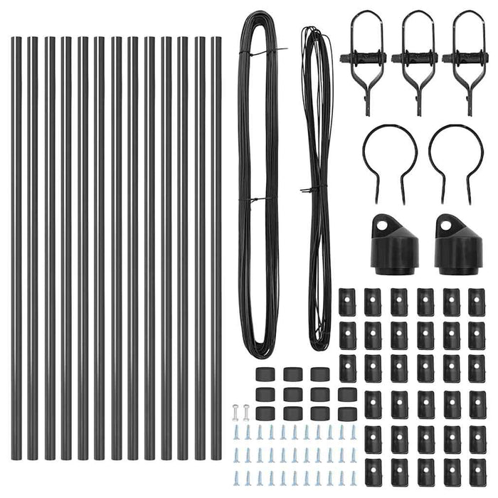 Stâlp de gard. 13 pcs Gri Oțel - WALTI WALTI