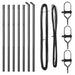 Stâlp de gard. 7 pcs Gri Oțel - WALTI WALTI