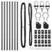 Stâlp de gard. 7 pcs Gri Oțel - WALTI WALTI