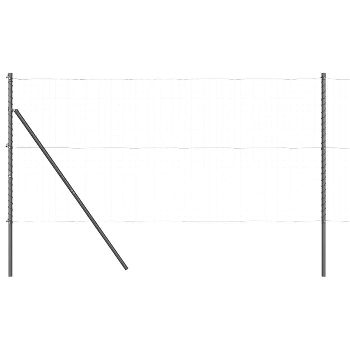 Stâlp de gard. 13 pcs Gri Oțel - WALTI WALTI