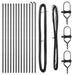 Stâlp de gard. 13 pcs Gri Oțel - WALTI WALTI