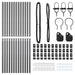 Stâlp de gard. 13 pcs Gri Oțel - WALTI WALTI