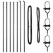 Stâlp de gard. 7 pcs Gri Oțel - WALTI WALTI