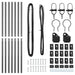 Stâlp de gard. 7 pcs Gri Oțel - WALTI WALTI