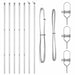 Stâlp de gard. 7 pcs Argintiu Oțel - WALTI WALTI