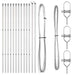 Stâlp de gard. 13 pcs Argintiu Oțel - WALTI WALTI