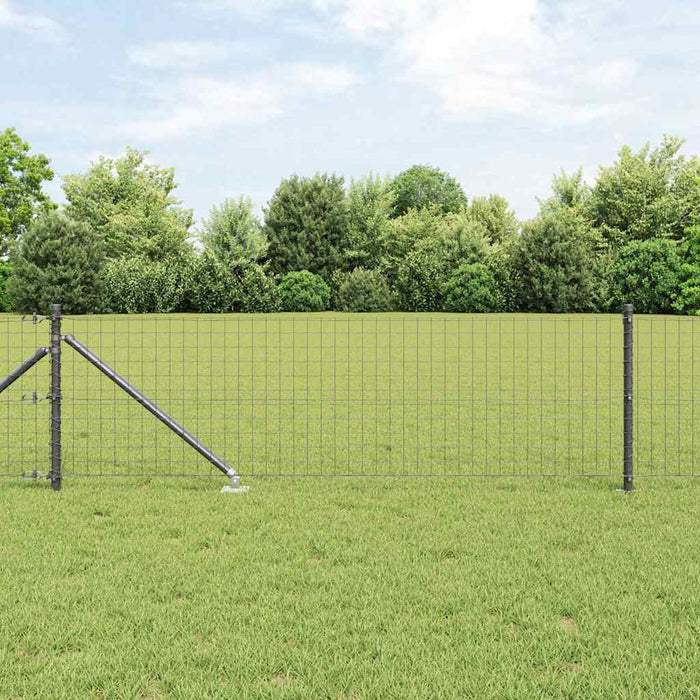 Stâlp de gard cu vârf de pământ 13 buc. Gri WALTI