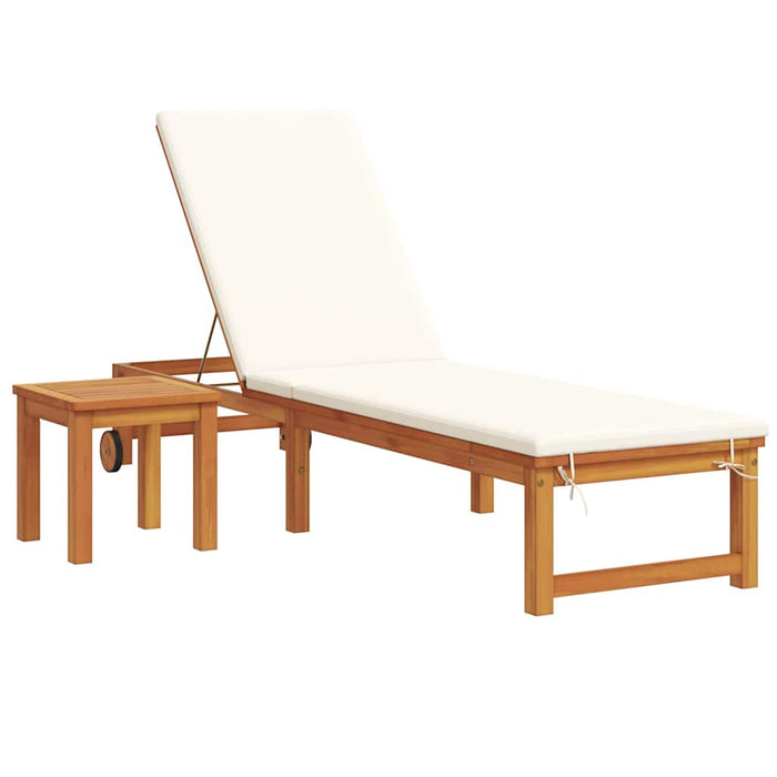 Șezlong 2 pcs Maro Lemn Solid de Acacia - WALTI WALTI