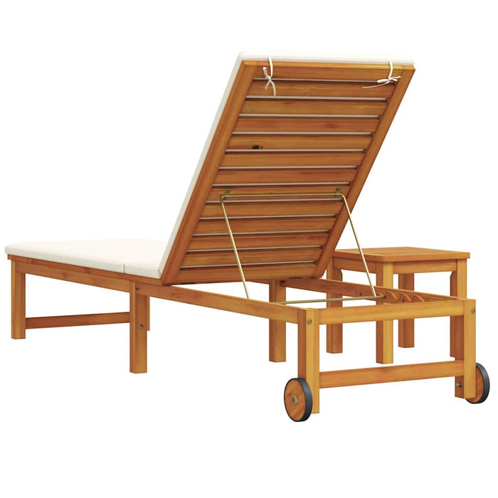 Șezlong 2 pcs Maro Lemn Solid de Acacia - WALTI WALTI