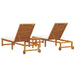 Șezlong 3 pcs Maro Lemn Solid de Acacia - WALTI WALTI
