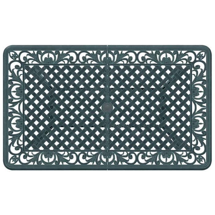 Set de masă pentru grădină 7 buc. Verde Aluminiu WALTI