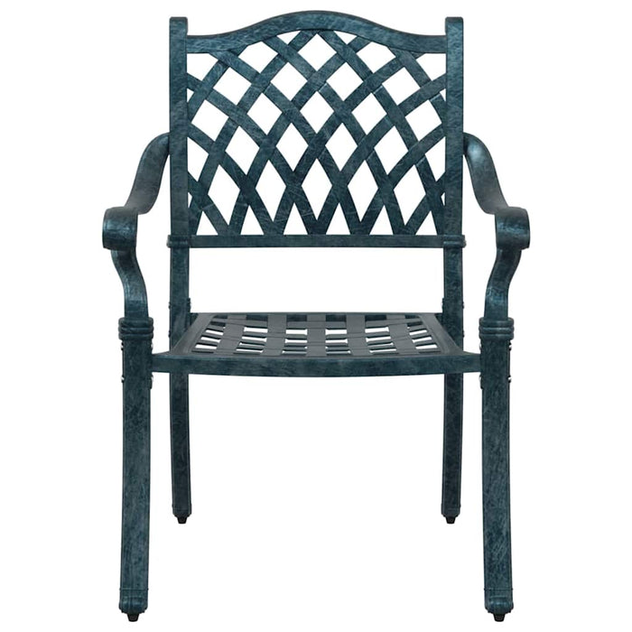Set de masă pentru grădină 5 pcs Verde Aluminiu WALTI