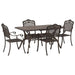 Set de masă pentru grădină 5 pcs Bronz Aluminiu - WALTI WALTI